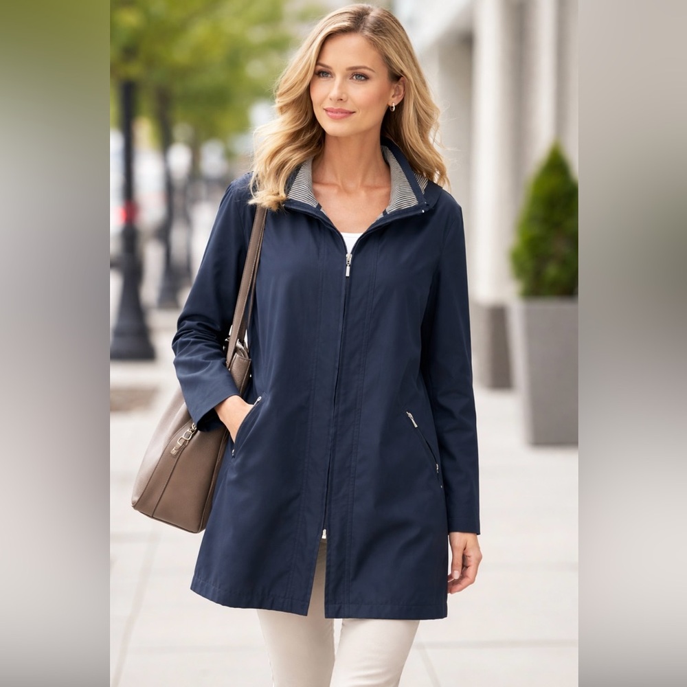 Novelti Women’s Black Mid-Length Coat Size 9/10 – Timeless Elegant Style